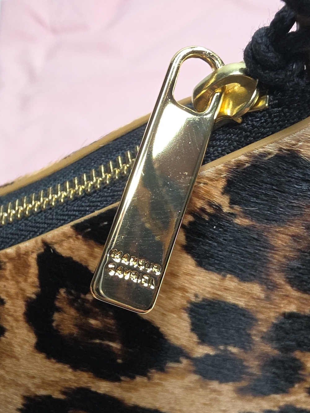 Mansur Gavriel Gaia Leopard-Print Shoulder Bag in Brown and Black New - Picture 4 of 9